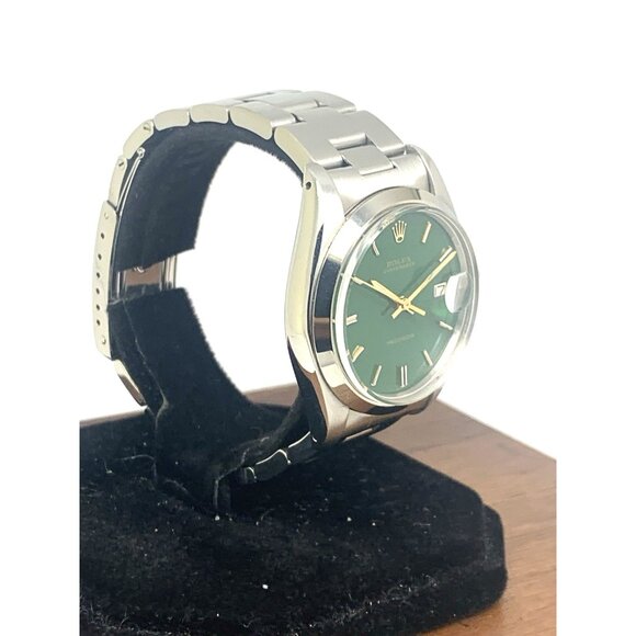 Rolex OysterDate Men's Watch 6694 Swiss Mechanical 70S Stella Green Lacquer Dial - Picture 16 of 16